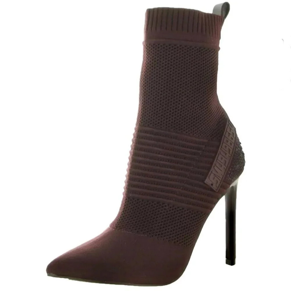 STEVE MADDEN MAXWELLE Women's Heeled Ankle Sock Boots